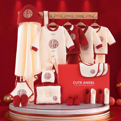 China Baby Gift Box Antibacterial Spring and Autumn Suit Newborn Clothes Baby Full Moon Supplies Chinese New Year Newborn Gift Box for sale