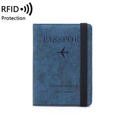 China Fashion Card Wallet Passport High Quality RFID Leather Pocket Blocking Passport Holder for sale