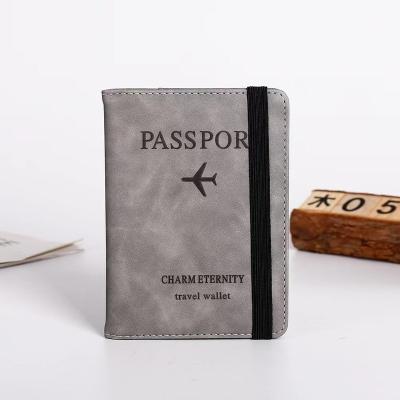 China Fashion High Quality Leather Card Wallet Passport Pocket, RFID Blocking Passport Holder for sale