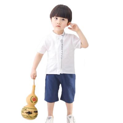 China Formal cotton and chinese traditional clothing boys hanfu baby boys clothes summer wear linen clothes for sale