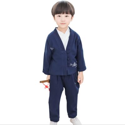 China New year children baby boy formal hanfu outfits ancient Chinese traditional three-piece suit clothing for children for sale