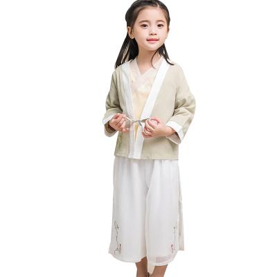 China Three-piece chinese traditional baby girl hanfu ethnic style chinese traditional clothing for children kids flavor costume for sale