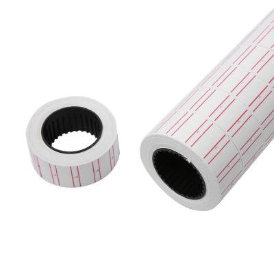 China Single Line Supermarket Price Gun Label Roll Sticker For Price Labeler 21*12 mm for sale