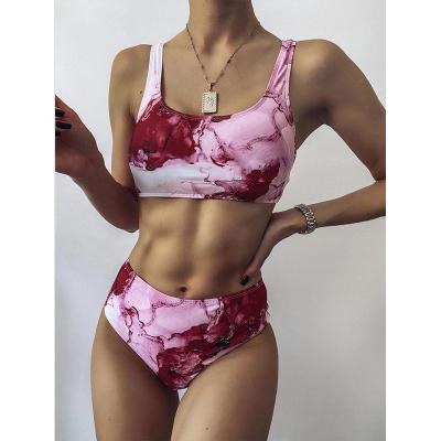 China Breathable Factory Swimwear Sexy Micro Swimwear Printed Swimwear Two Pieces OEM ODM Triangle Swimwear Bandeau Bikinis Set For Women for sale