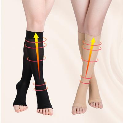 China QUICK DRY Stretch Custom Compression Socks For Women Prevent Varicose Veins Thrombus Long Socks for sale