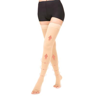 China Breathable 20-30 mmHg Graduated Compression Sock Stretchy Stockings For Women Varicose Veins for sale