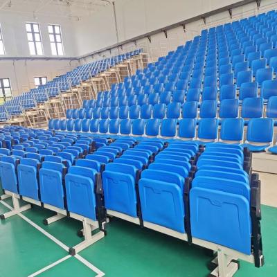 China Sports Center New Model Indoor Or Outdoor Retractable Bleachers With Plastic Seats For Multifunctional Stadium Room Lecture Hall for sale