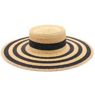 China 100% Wholesale Eco-Friendly Countryside Macaroon Color Men Women Wheat Straw Hats Felted Hat Beach Hat for sale