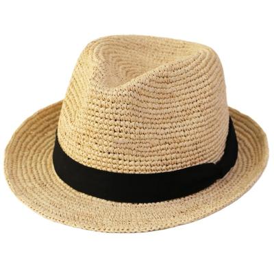 China Popular Products Felted Hat Men's Formal Eco-Friendly Canvas Top Hat Summer Male Outdoor Straw Hat Shield Sundress With Pipe Color Border for sale