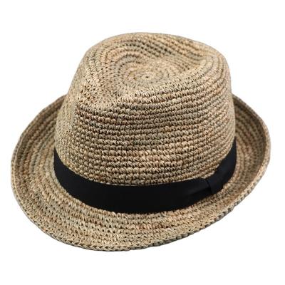 China Eco-Friendly Material Men's Eco-Friendly Material Men's Hemp Straw Beach Straw Summer Hat Sun Visa Felted Hat Knitted Hats for sale