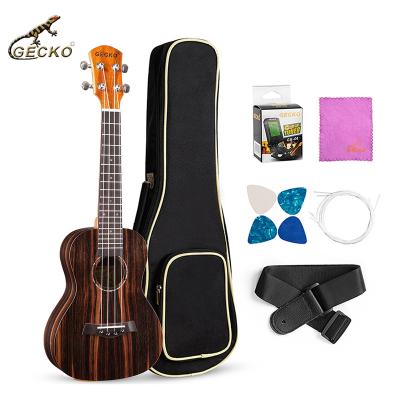 China Italy Aquila Exquisite Strings Ebony Logo Customized Ukulele for sale