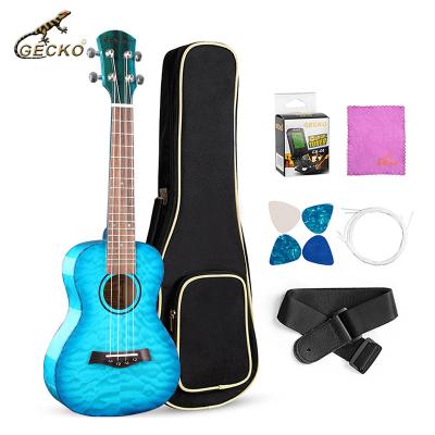 China Wholesale Exquisite Musical Instrument Hand Polished Solid Maple Ukulele for sale