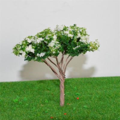 China 50mm Railroad Scenery Miniature Model Trees Yellow Avenue Planting Wire Tree for sale