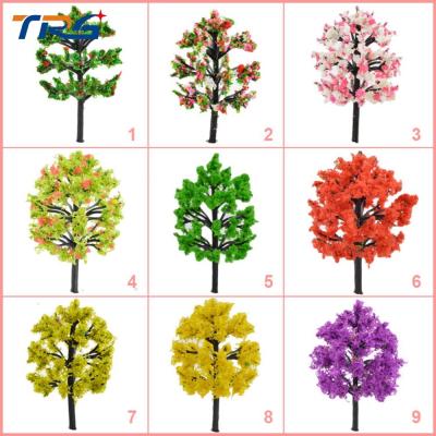 China multy colors 4cm-12cm height architecture scale model coloful trees for model making  train layout for sale