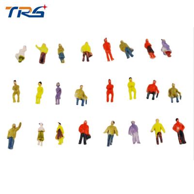 China 1:100 scale ABS plastic model painted figures model people 2cm for model building materias for sale