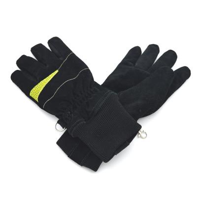 China Protective Firefighting All-Leather Gloves For Firefighters Aramid Nonwoven Fabric Material Heat Resistant, Waterproof, Wear Resistant for sale