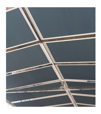 China Full Room Modern Glass Balcony Curtain Roof Sunshade Sunshade Manual Honeycomb Curtain Electric Skylight Shading Heat Insulation BYC-11 for sale