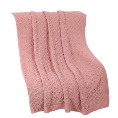 China Other Style Solid Color Autumn And Winter Blankets Wool Knitted Blankets Single Sofa Leisure Blankets Bed Towels American Style for sale