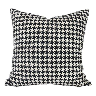 China High precision jacquard fabric pattern room show room black and white modern Chinese GUEST ROOM GUEST ROOM cushion bird lattice luxury sofa light hall hotel jacquard thousand cottons for sale