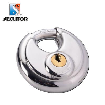 China Round Stainless Steel Vending Machine Disc Stainless Steel Cylinder Lock / Waterproof Padlock for sale