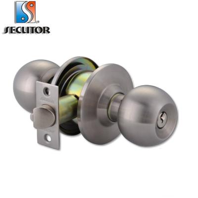 China 201 or 304 stainless steel easy installation one sided door knob cylinder lock home cylindrical door lock for sale