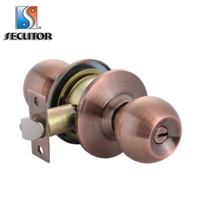 China 201 Stainless Steel Passage Knob Antique Copper Round Cylinder Lock Room Door Locks for sale