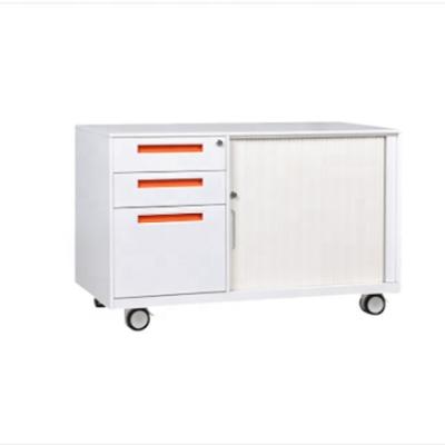 China (Other) Adjustable White Steel Drawer Cabinet With Lock And Pulley for sale