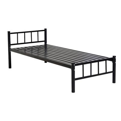 China Folding Adjustable Single Bed Frame Tubular Steel Bed Frames (Others) For School for sale