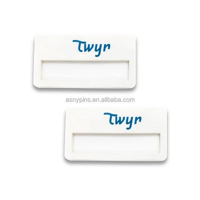 China Business Gift High Quality Custom Soft PVC Office Name Badge,Promotional 3D Name Plate Holder for sale