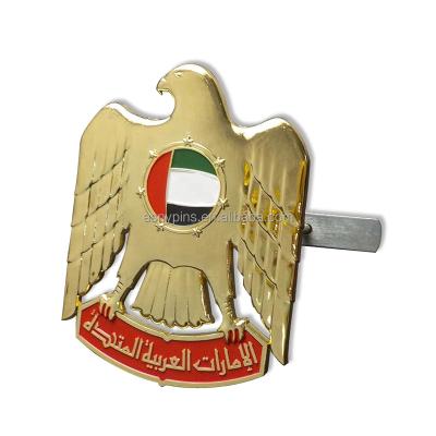 China Europe UAE High Quality Custom Metal Chrome Car Emblem Gold Badges For Car Decoration for sale