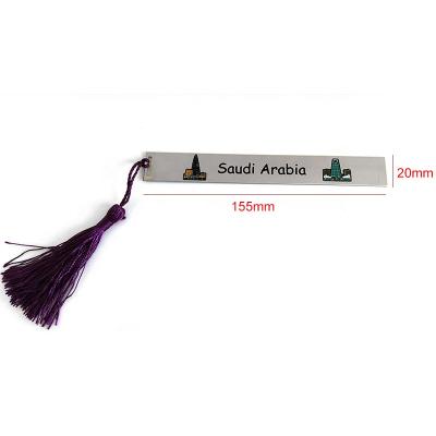 China High Quality Custom Europe Saudi Arabia Silver Tassel Metal Bookmark For Decoration for sale