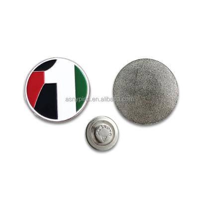 China UAE UAE Round Flag Pins Softly Pin Magnetic Lapel Pin For National Flag Day for sale