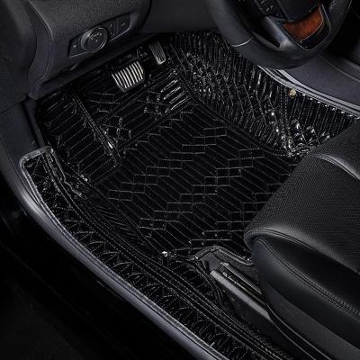 China Wholesale Easy Cleaned Luxury Customized Brown Leather Car Flooring Set Waterproof Mats for sale