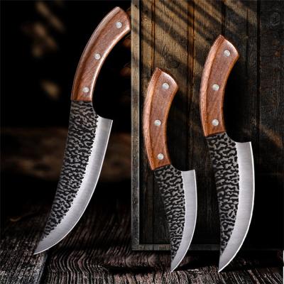 China Sustainable 6 Inch Hand Forged Boning Vegetable Butcher Knives With Stainless Steel Fillet Knife Chef Knives For Kitchen for sale