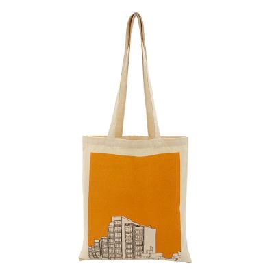 China Promotional Custom Natural Simple Packaging Cotton Handled Cotton Shopping Bag Calico Tote Bag Cotton Muslin Bag for sale