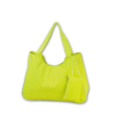 China Eco Friendly PORTABLE Polyester Women's Cheap Zipper Foldable Beach Bag for sale