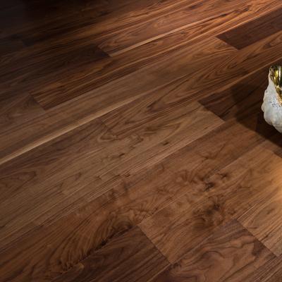 China Modern Plank 150x18mm Wide Black Walnut Solid American Flooring for sale