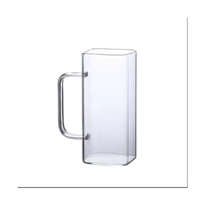 China Recycle New Design High Grade High Borosilicate Glass Color Mug Set Milk Cola Juice Cup for sale