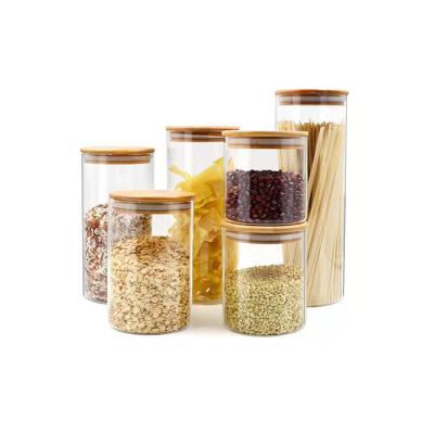 China Bamboo storage and wooden cover flower tea candy grain storage jar OEM manufacturing supplier for sale