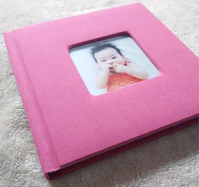 China Colored Cloth Round Corner Covered Wedding Photo Album 14x10 Creative for sale