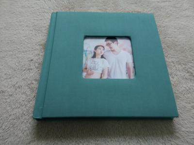 China Blue Waterproof 14x14 Cloth Style Wedding Album For Kid / Grandma / Couple for sale