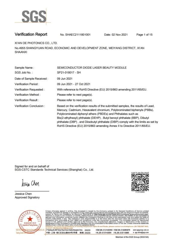 RoHS - Xi'an OE Photonics Co., Ltd.