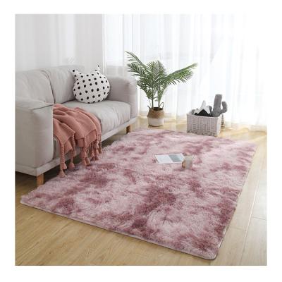 China Washable Rainbow Plush Shaggy Rug And Blankets Shaggy Carpet For Living Room Home Warm for sale