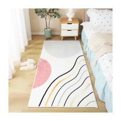 China Washable Fluffy Modern Home Decor Long Shaggy Rug Children's Play Mats Sofa Living Bedroom Bedside Mat Balcony Mat for sale