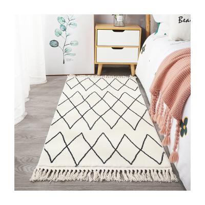 China Washable Tassel High Quality Fluffy Thick Blanket Carpet Bedside Room Bedside Room Bed Living Room Soft Synthetic Cashmere Rug for sale