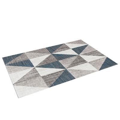 China Non - Slip Washable Modern Single Stitch Polyester Carpet Design Living Room Carpet Plastic Rug for sale