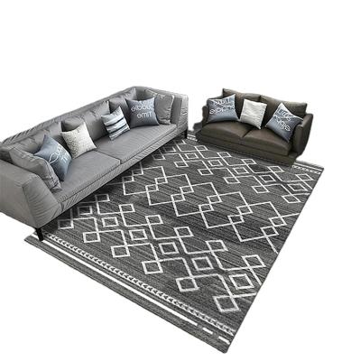 China Modern Single Stitch Polyester Carpet Design Living Room Plastic Carpet Non - Slip Thickening Washable Type Carpet for sale