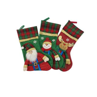 China Christamas home decoration 2022 CUSTOM FABRIC CHRISTMAS SEQUIN STOCKING FOR CHRISTMAS DECORATION for sale