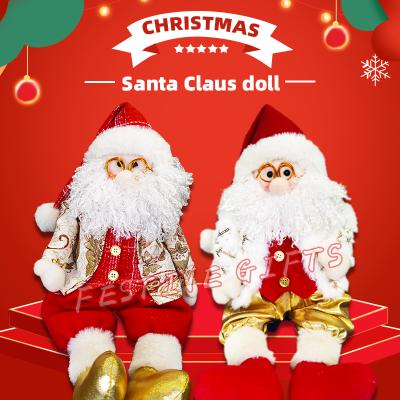 China MODEL TOY Guangzhou, China Bears Custom Christmas Santa Claus Sitting Plush Decoration With Large Quantity And Favorable Price for sale