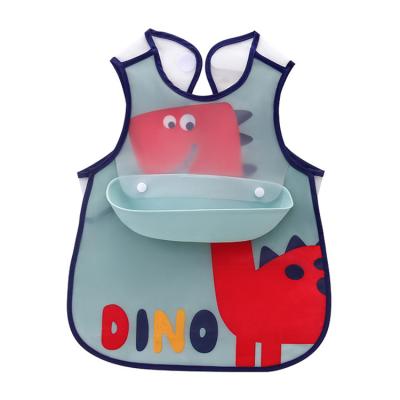 China 2021 New Design Summer Kids Silicone Baby Bibs Washable Waterproof Baby Super Soft Sleeveless Bib Wholesale Customized for sale